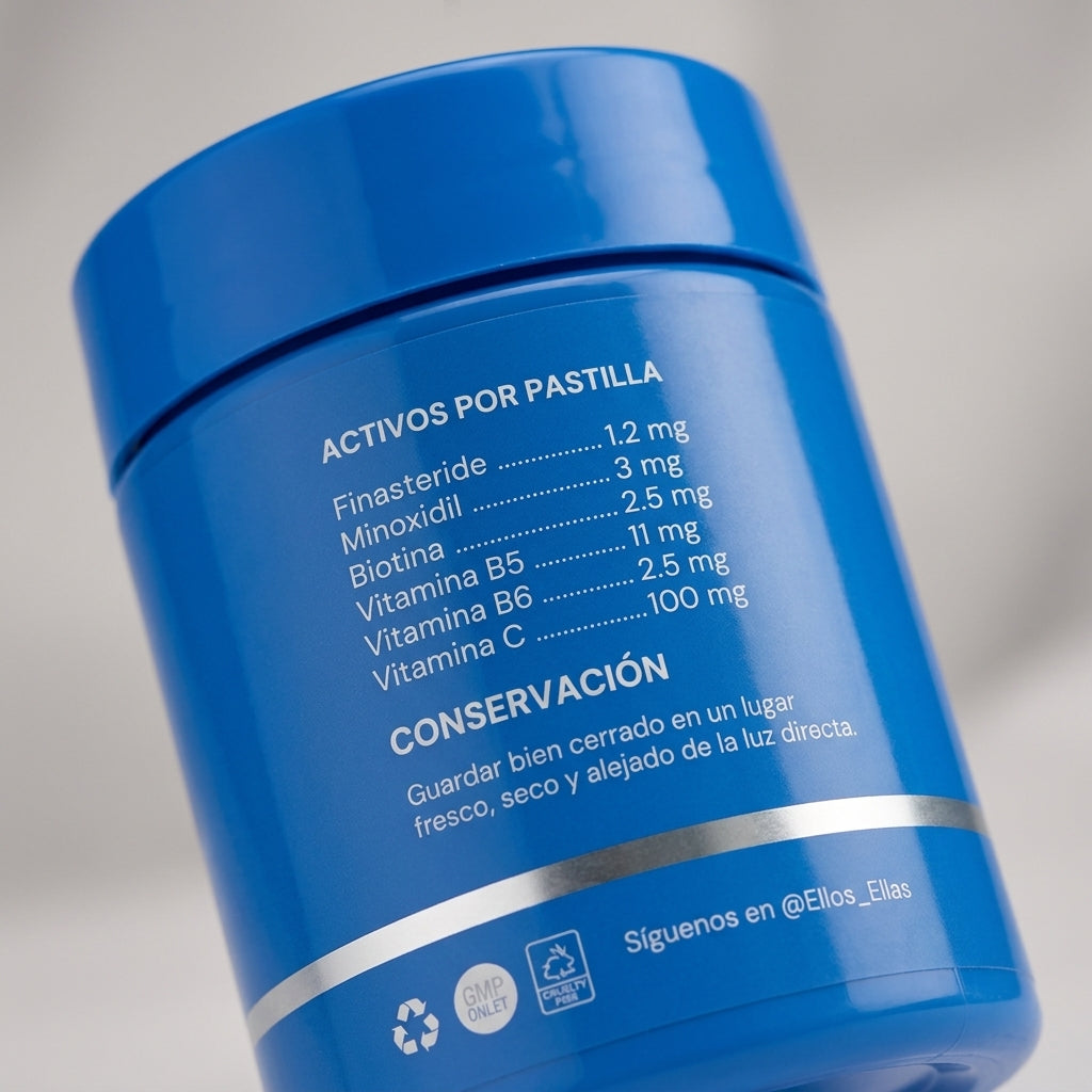 ELLOS™ Cabello Para el DHT. Finasteride + Minoxidil + Biotina. Recupera tu cabello hoy. - Imagen 5