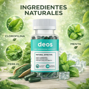DEOS® El Desodorante Interno Natural que Elimina el Olor Corporal desde Dentro, empieza hoy mismo