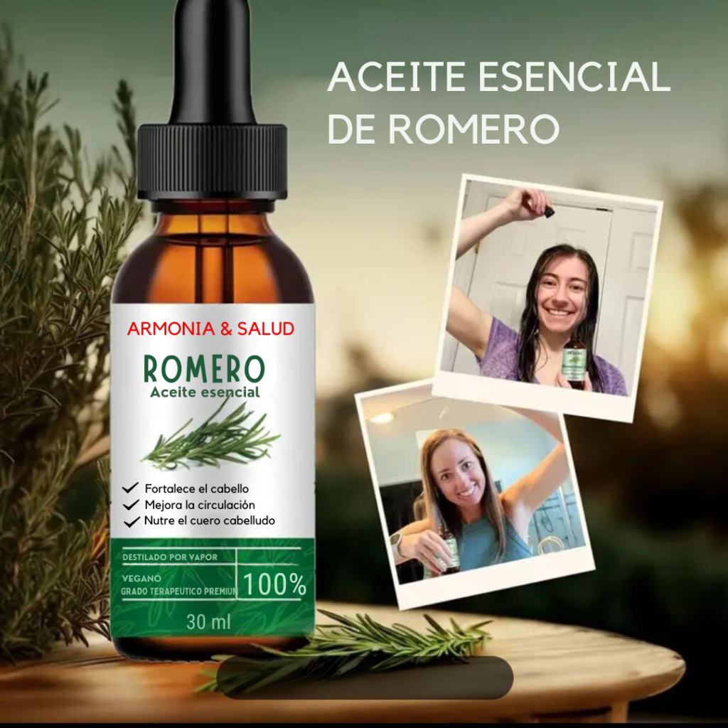 Aceite Esencial de Romero 30 ml – Fortalecedor Capilar Natural