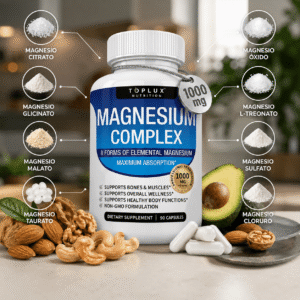 Complejo de Magnesio para Dormir Mejor, Relajar Músculos y Reducir Estrés