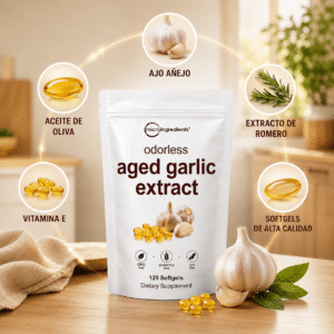 AGED GARLIC EXTRACT™ Extracto de Ajo Sin Olor, para proteger tu corazon y defensas empieza desde hoy