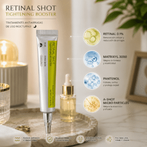 Retinal Shot 0.1% Tratamiento Coreano Antiarrugas Reafirmante, resultados comprobados