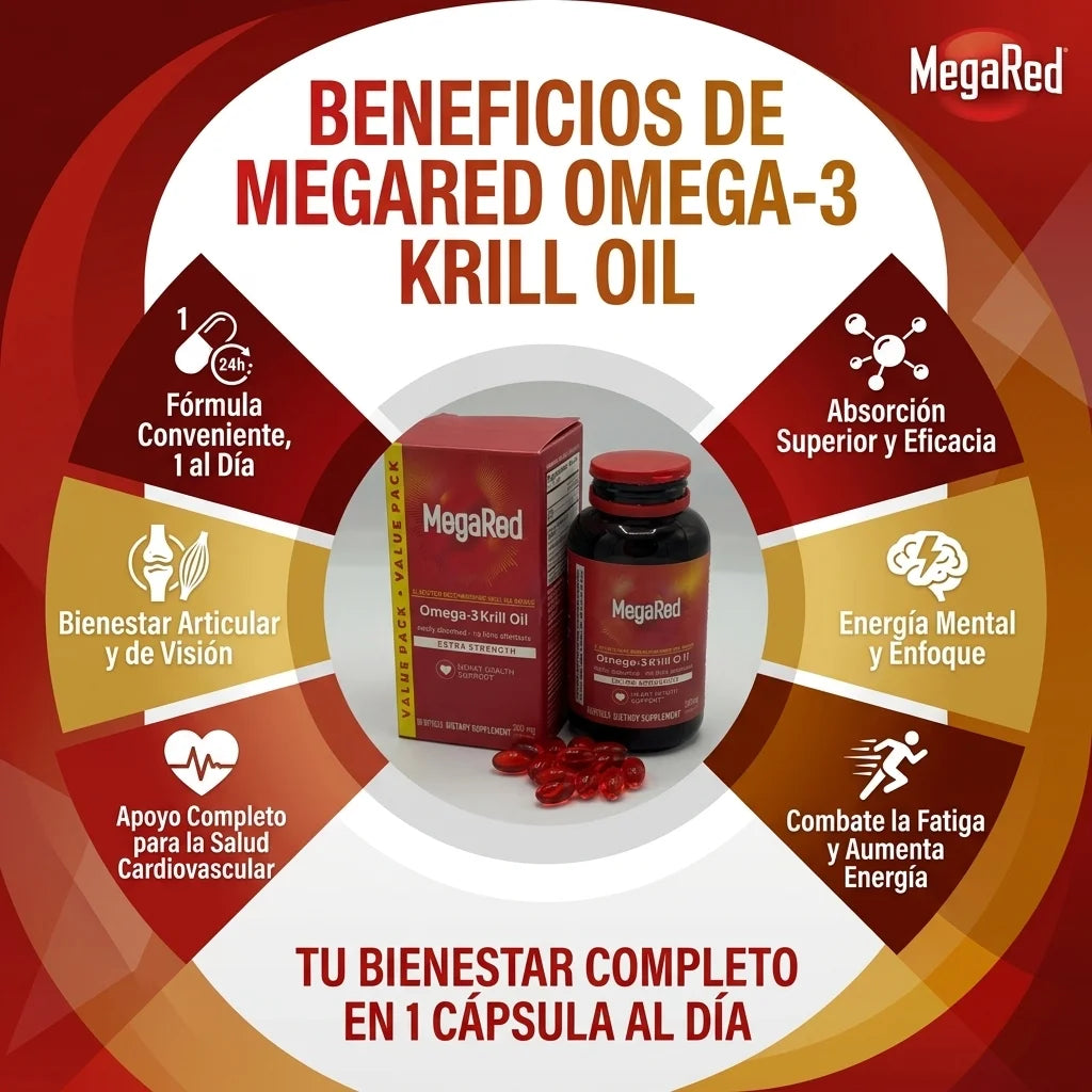 MegaRed® Omega-3 + Krill: Cuida tu corazón, mente y articulaciones ¡Empieza hoy! - Imagen 2