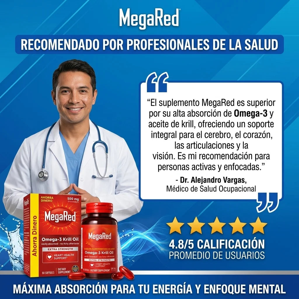 MegaRed® Omega-3 + Krill: Cuida tu corazón, mente y articulaciones ¡Empieza hoy! - Imagen 3
