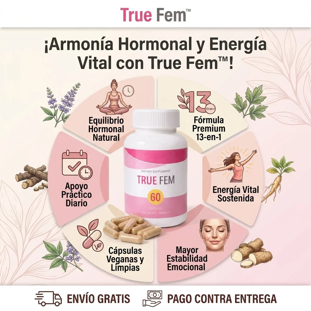 True Fem™ 13 en 1 Bienestar Femenino, disminuye tu acne hormonal y activa tu deseo desde hoy. - Imagen 2