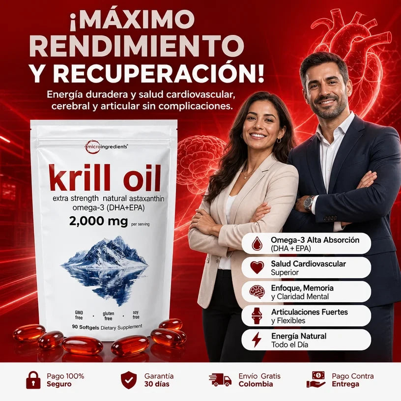 Krill Oil 2000mg® Salud Cardiovascular, Mental y Articular - Imagen 3