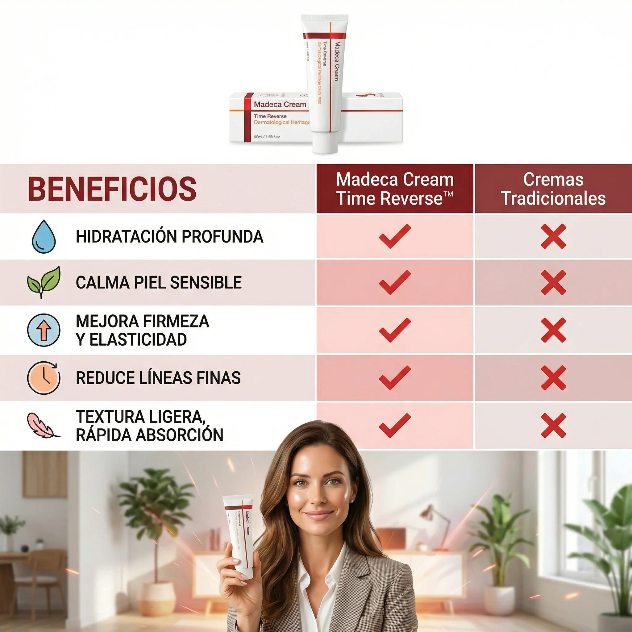 Madeca Cream Time Reverse™ Reparación Coreana con Centella asiatica, mejora la salud de tu piel hoy mismo - Imagen 8