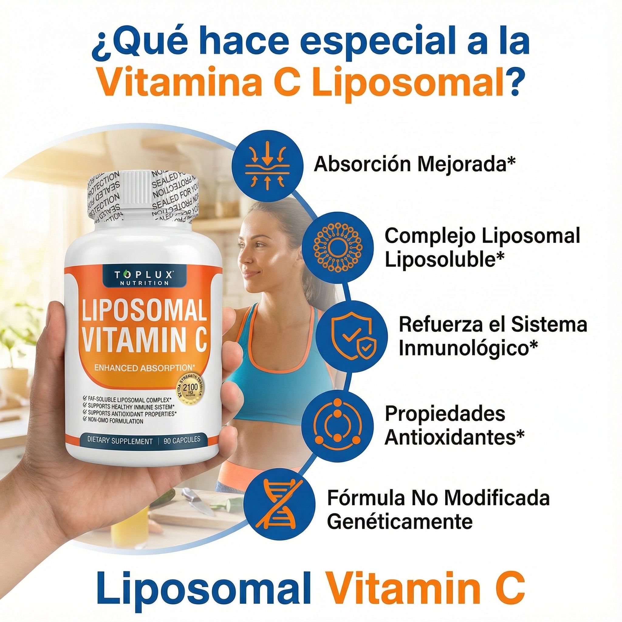 Vitamina C Liposomal 2100 mg Cuídate de enfermedades desde adentro - Imagen 2