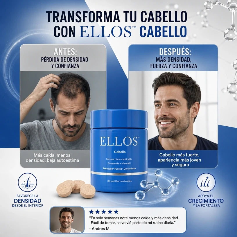 Antes y despues ELLOS Cabello